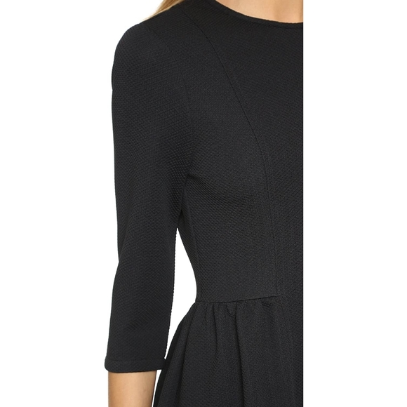 Jack by BB Dakota Deon Textured Ponte Pleat Dress Black Small - Picture 6 of 11